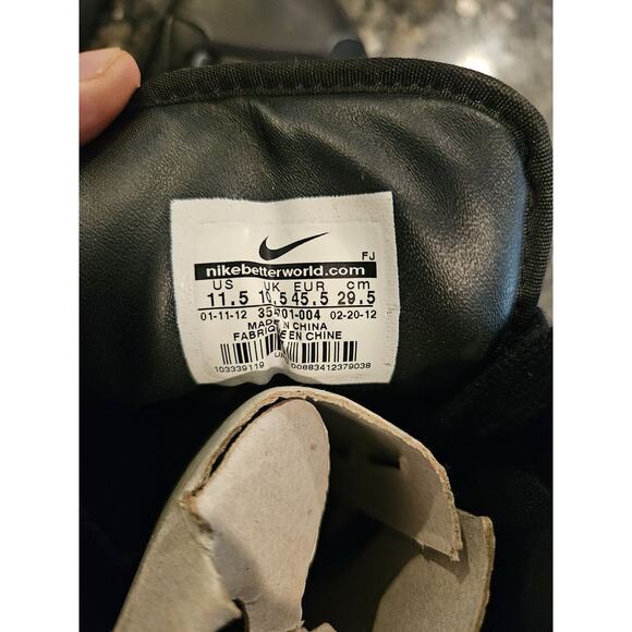 Nike Blazer Mid Black Perforated Leather High Tops Size 11.5 Mens - Picture 4 of 10